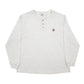Mens Grey Carhartt Vinatge 00s Henley Long Sleeve T Shirt