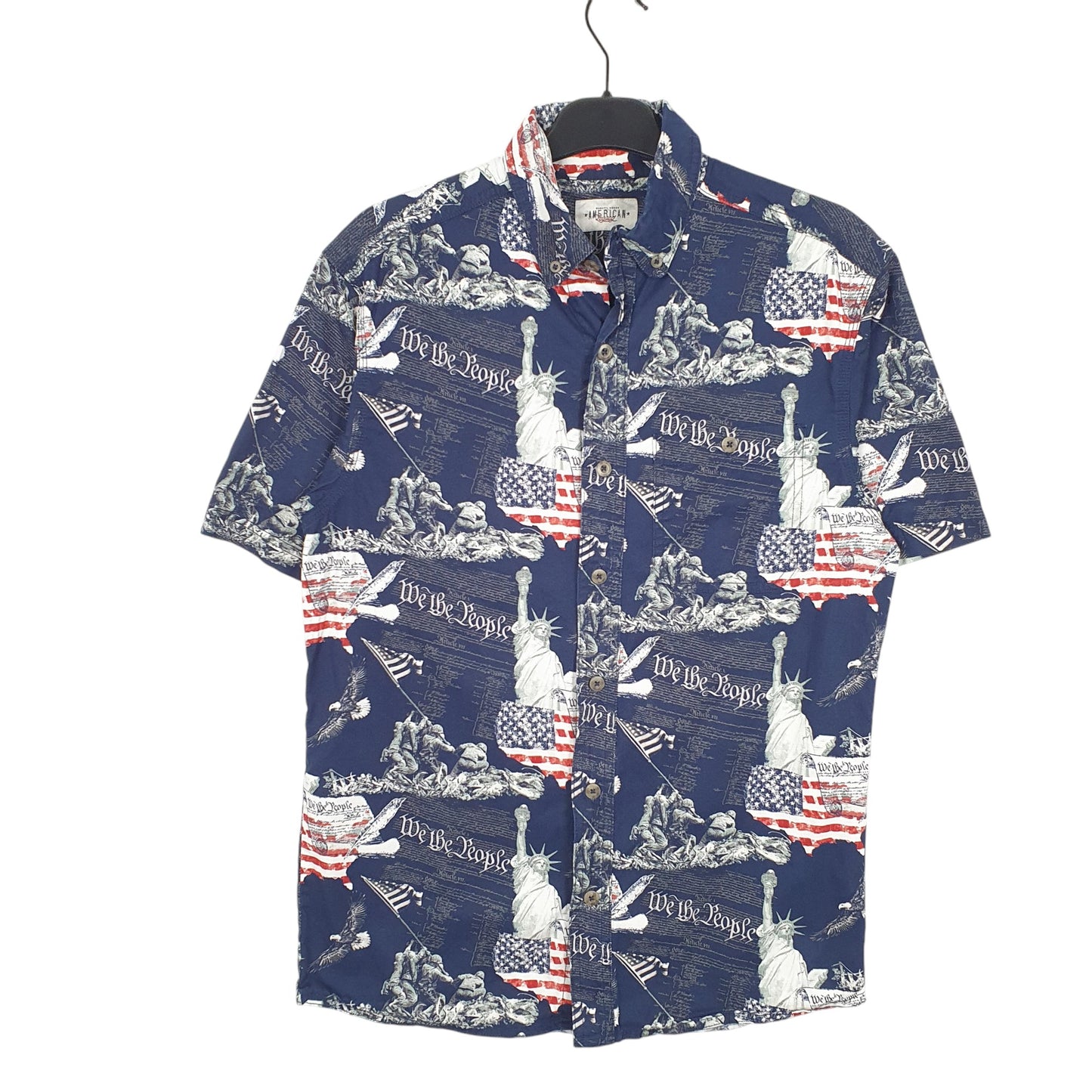 Mens Navy American Legacy USA We The People Liberty Short Sleeve Shirt