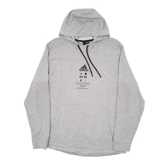 Mens Grey Adidas Lightweight Hoodie Jumper