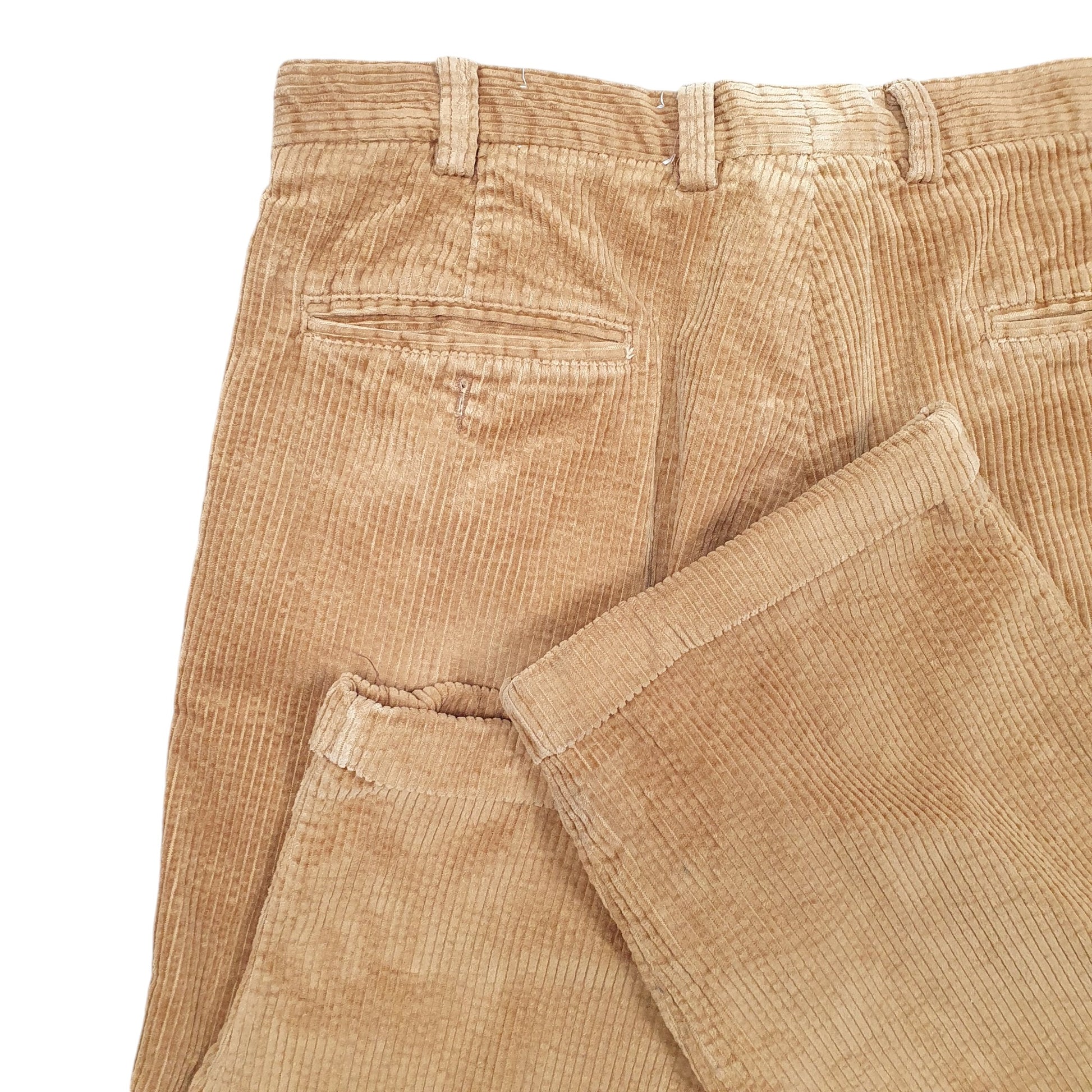 Mens Tan Timberland Double Pleated Weather Gear Corduroy Trousers