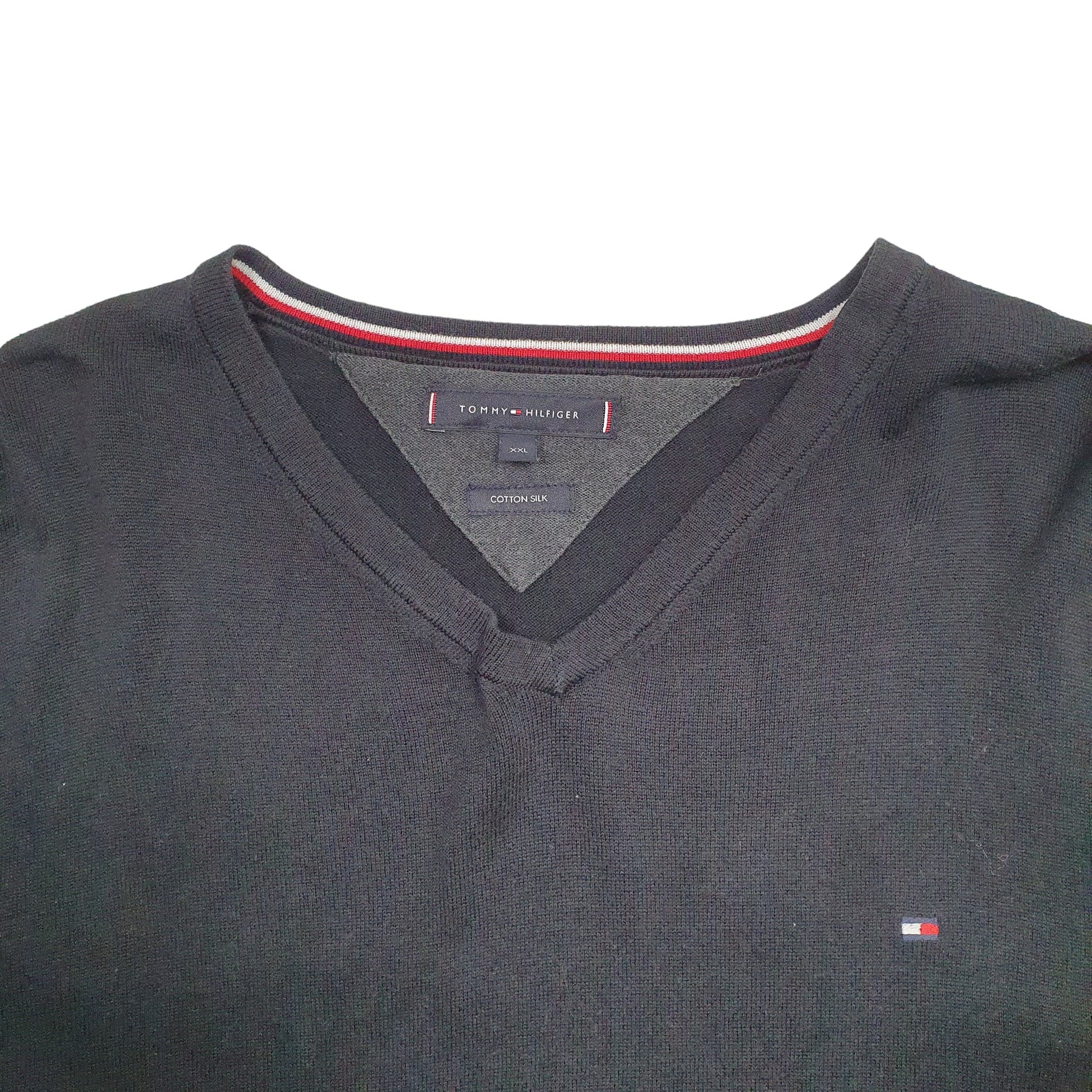 Mens Black Tommy Hilfiger Knit Crewneck Jumper