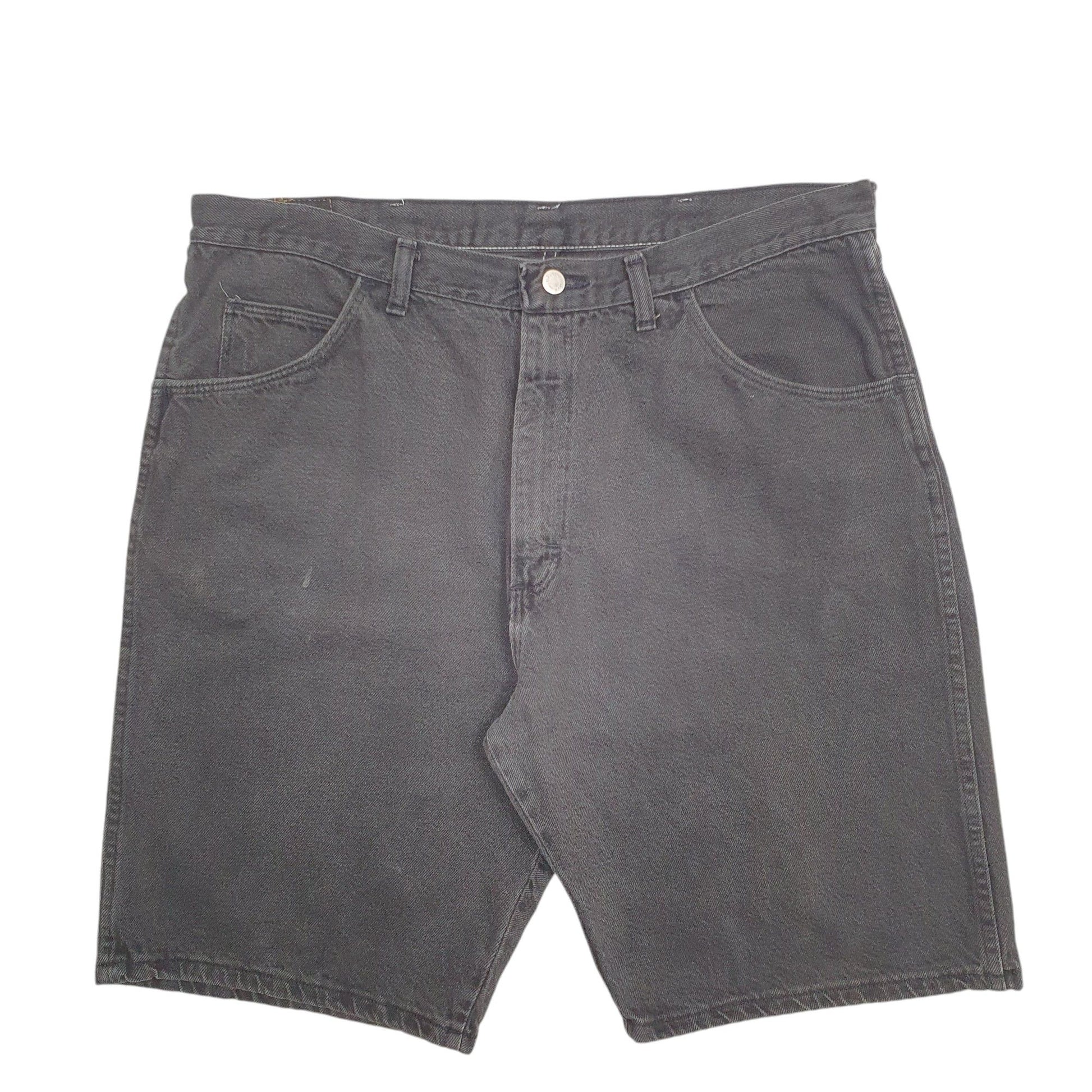 Mens Black Wrangler Denim Jeans Jorts Denim Shorts
