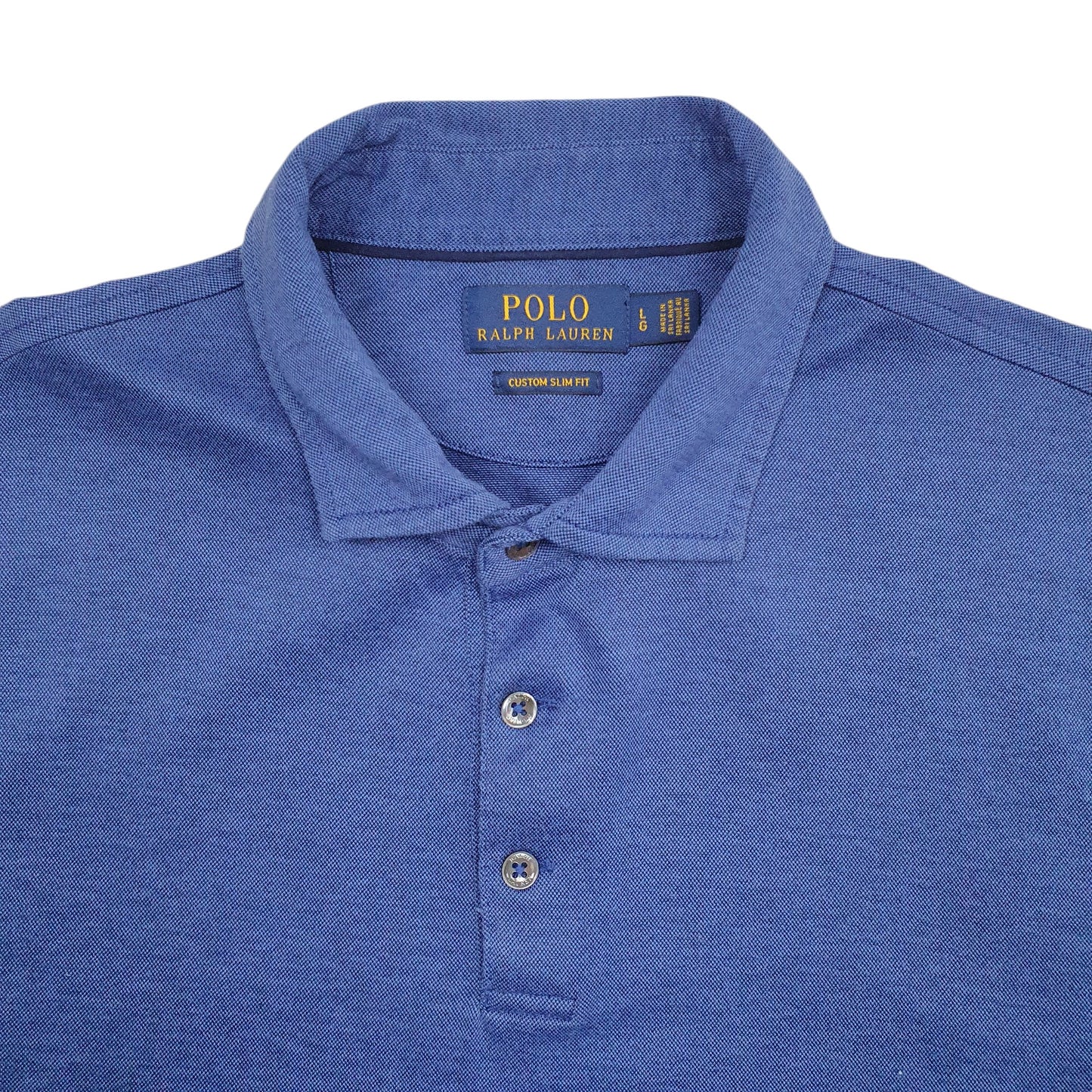 Mens Blue Polo Ralph Lauren Custom Slim Short Sleeve Polo Shirt