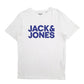 Mens White Jack & Jones Spellout Short Sleeve T Shirt
