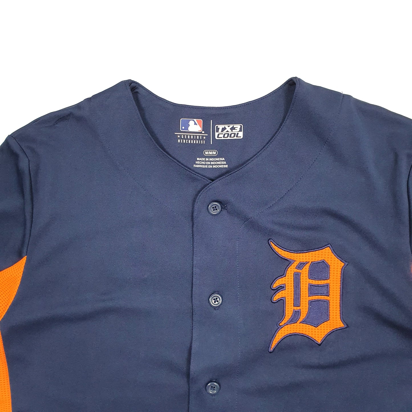 Mens Navy MLB Baseball Jersey Detroit Tigers Cabrera Short Sleeve T Shirt