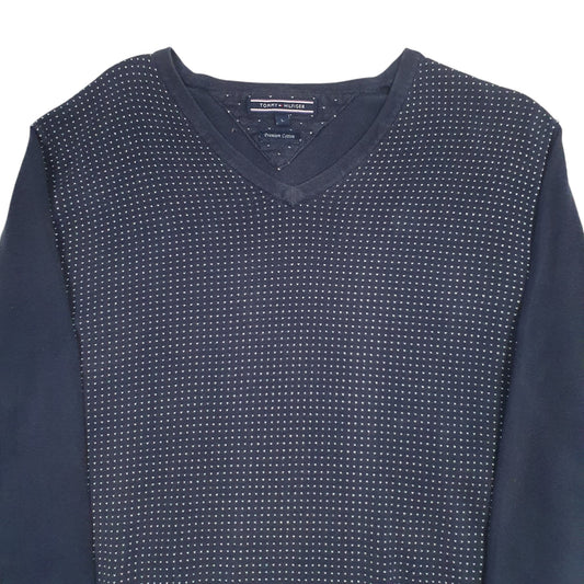 Mens Navy Tommy Hilfiger Knit Crewneck Jumper