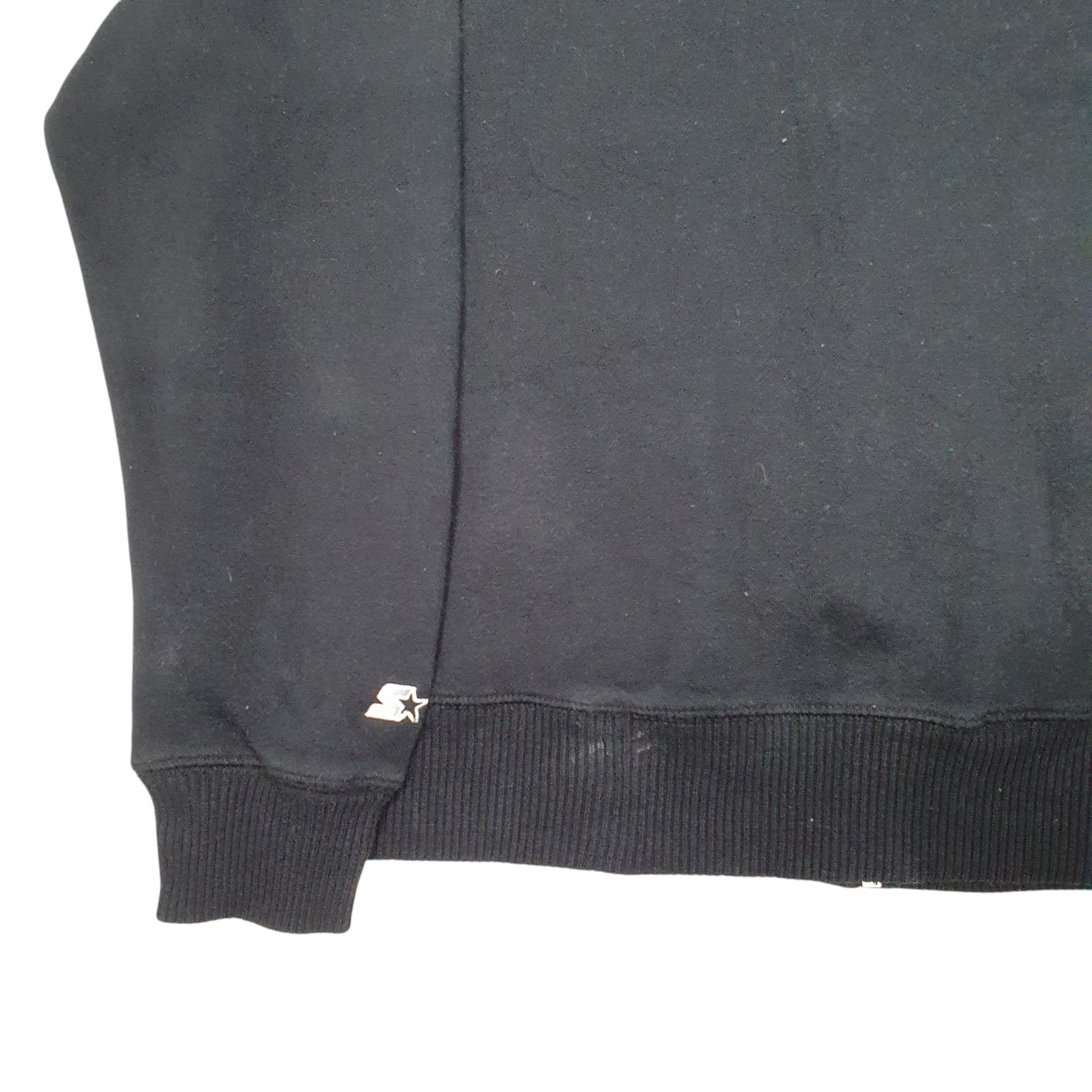 Womens Black Starter Hoodie Full Zip Jumper