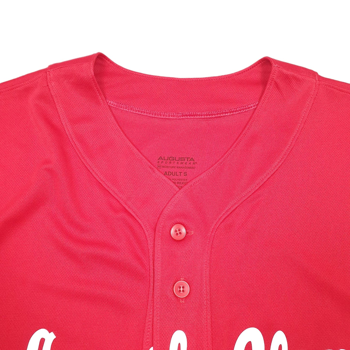 Mens Red Augusta Sportswear Baseball Jersey Lincoln Glen Little League USA Short Sleeve T Shirt