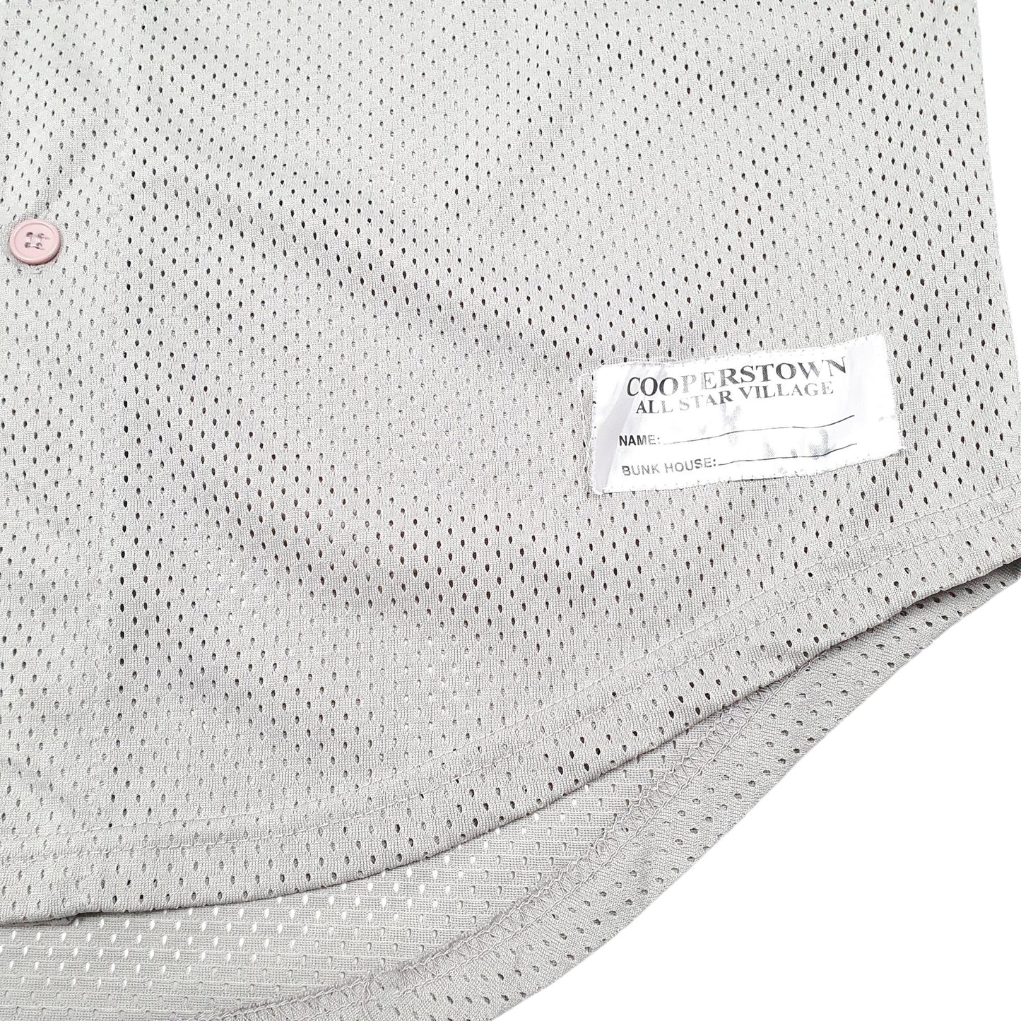 Mens Grey Cooperstown All Star Village Baseball Jersey USA Short Sleeve T Shirt