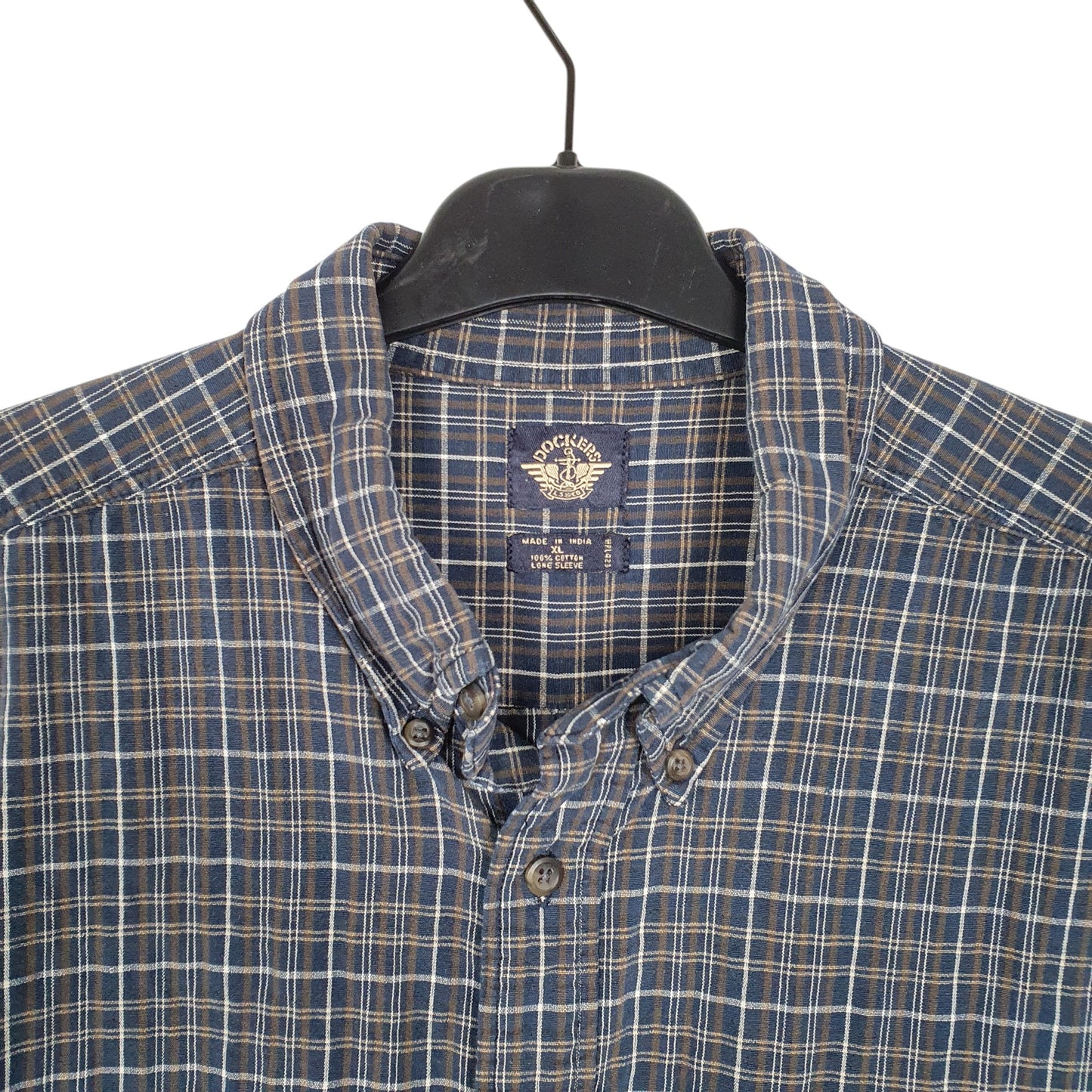 Mens Navy Dockers  Long Sleeve Shirt
