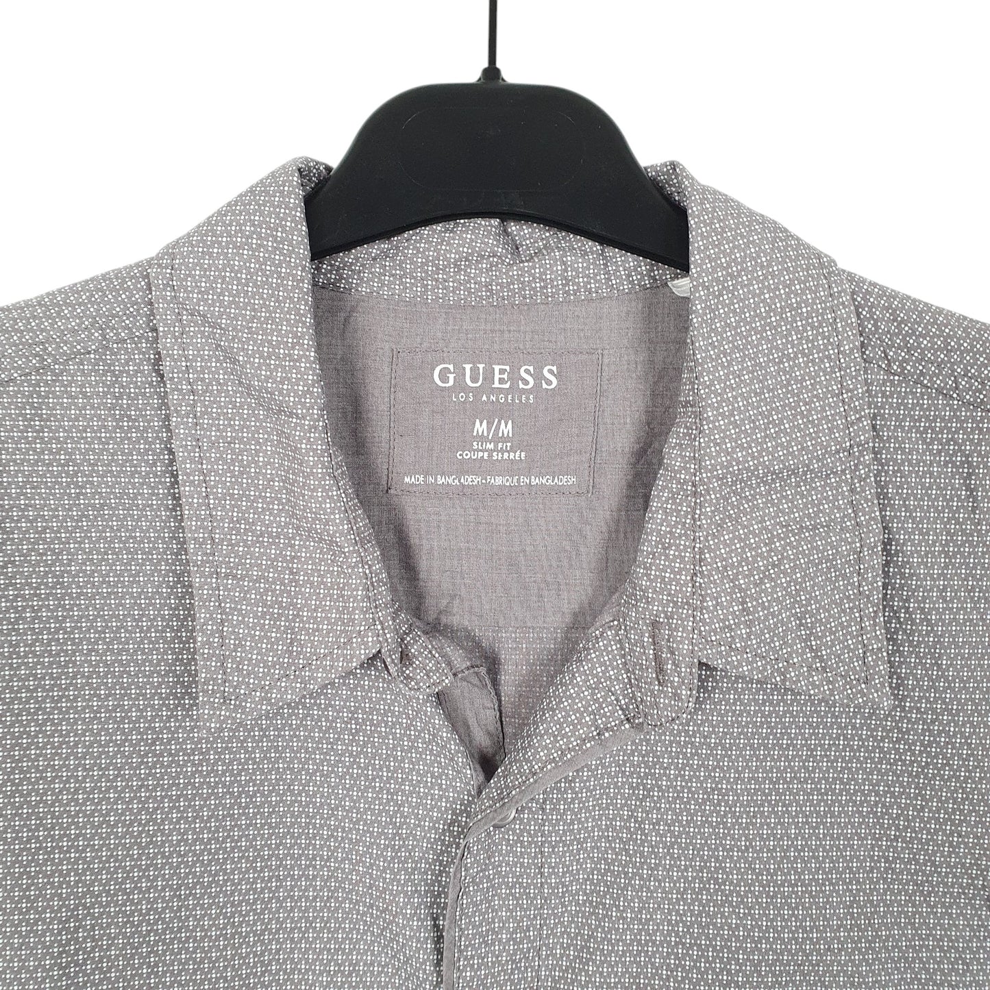 Mens Grey Guess Los Angeles Long Sleeve Shirt