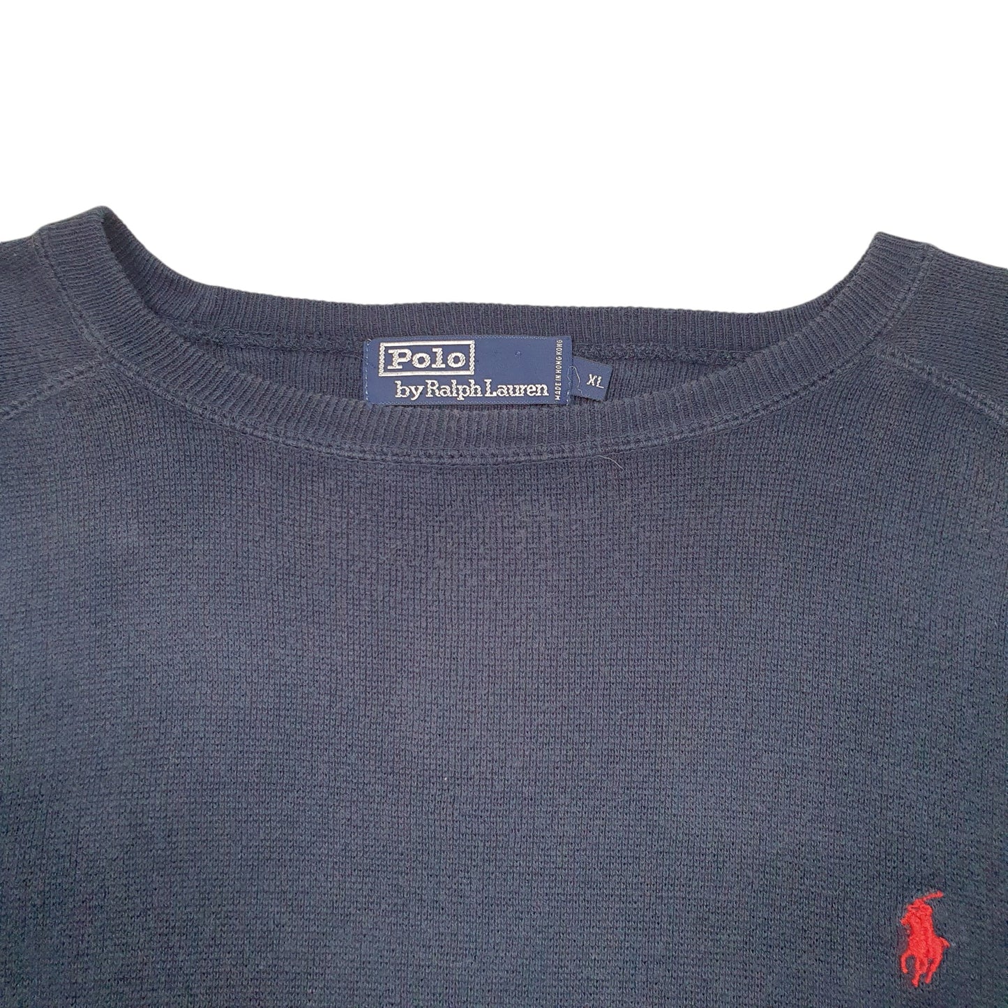 Mens Navy Polo Ralph Lauren Knit Raglan Crewneck Jumper