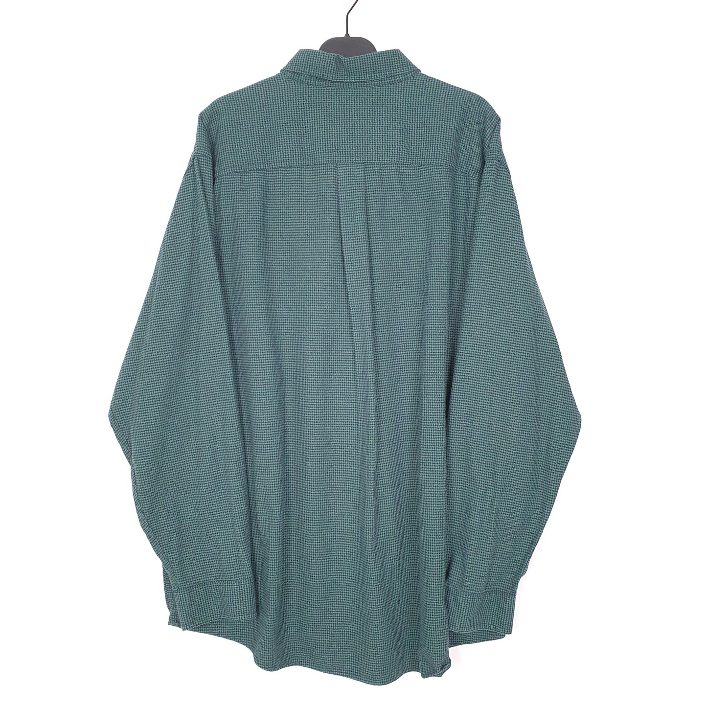 Mens Green L.L.Bean Houndstooth Overshirt Long Sleeve Shirt