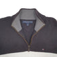 Mens Grey Tommy Hilfiger Knit Quarter Zip Jumper