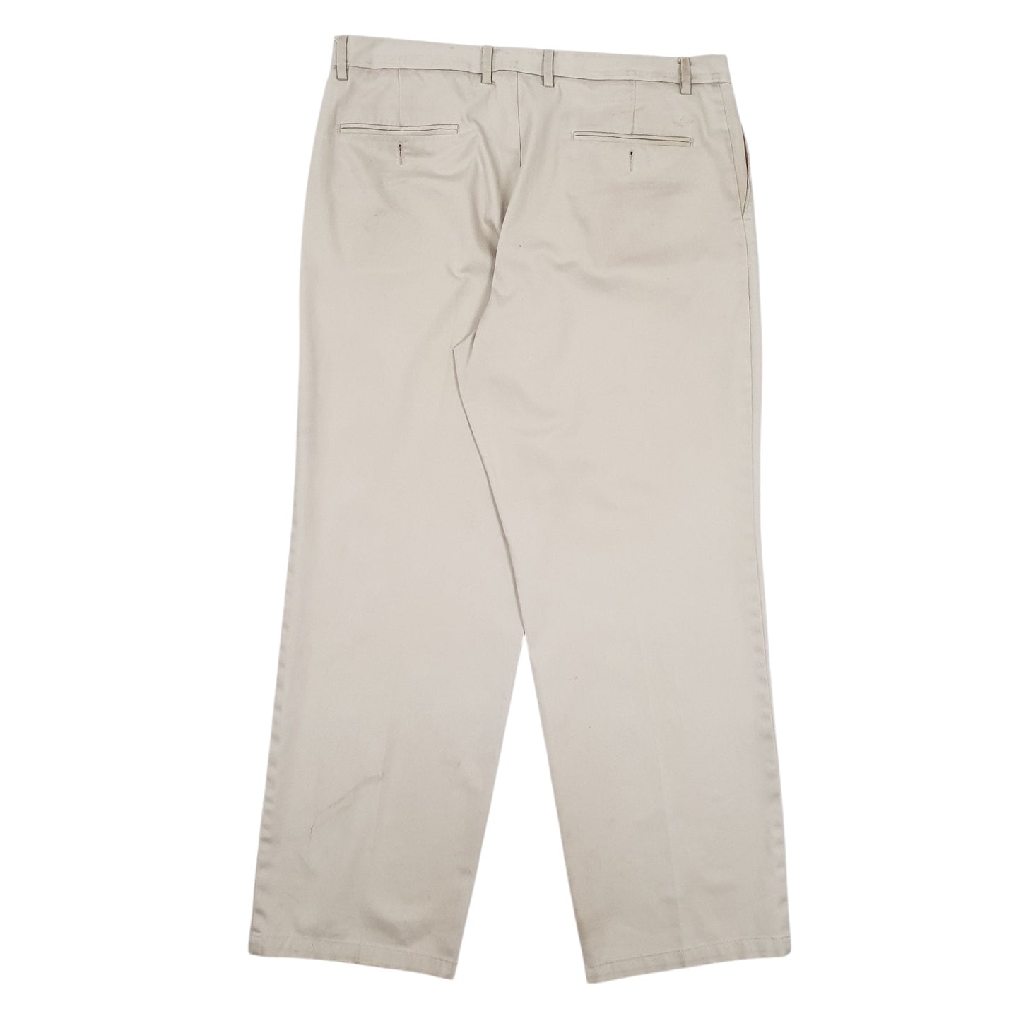 Mens Beige Dockers Double Pleated Chino Trousers