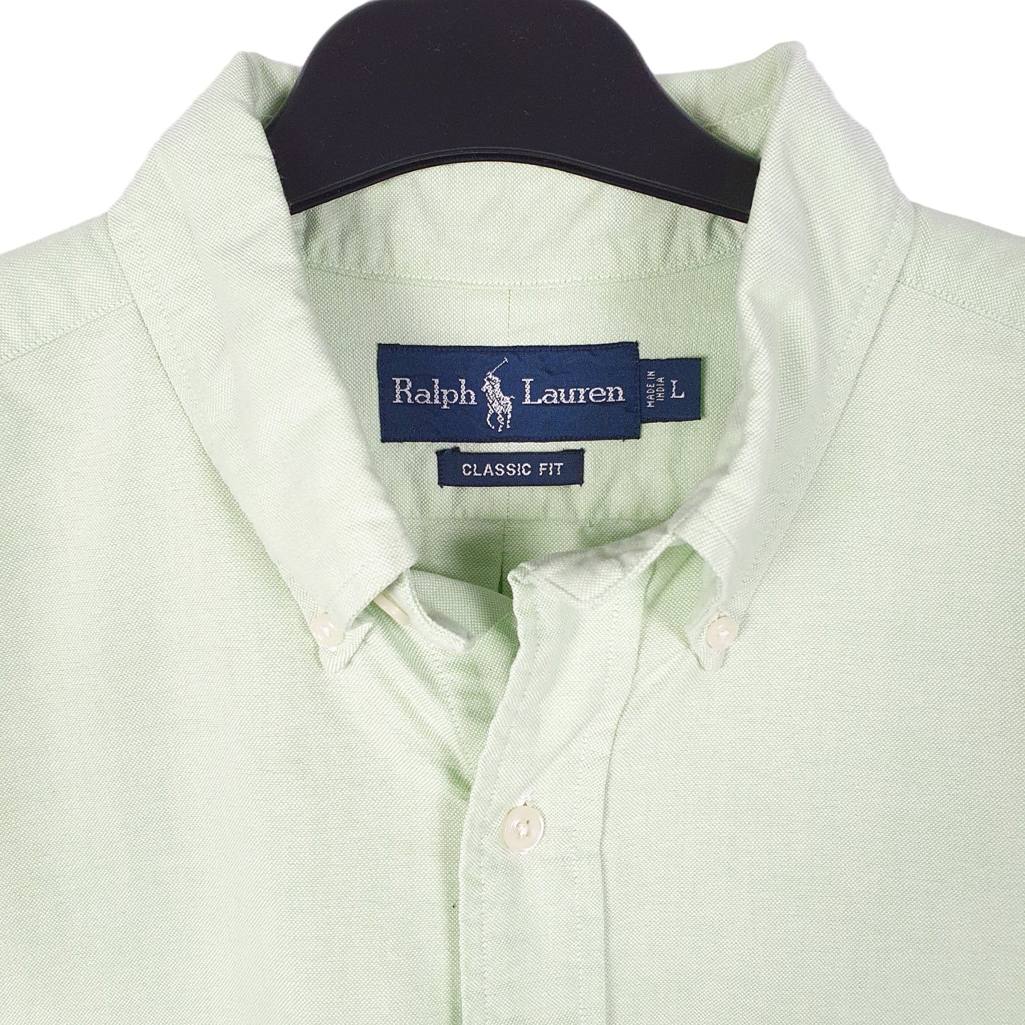 Mens Green Polo Ralph Lauren Oxford Short Sleeve Shirt