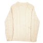 Mens Cream Donegal Vintage Cable Knit Made In Republic Of Ireland Crewneck Jumper