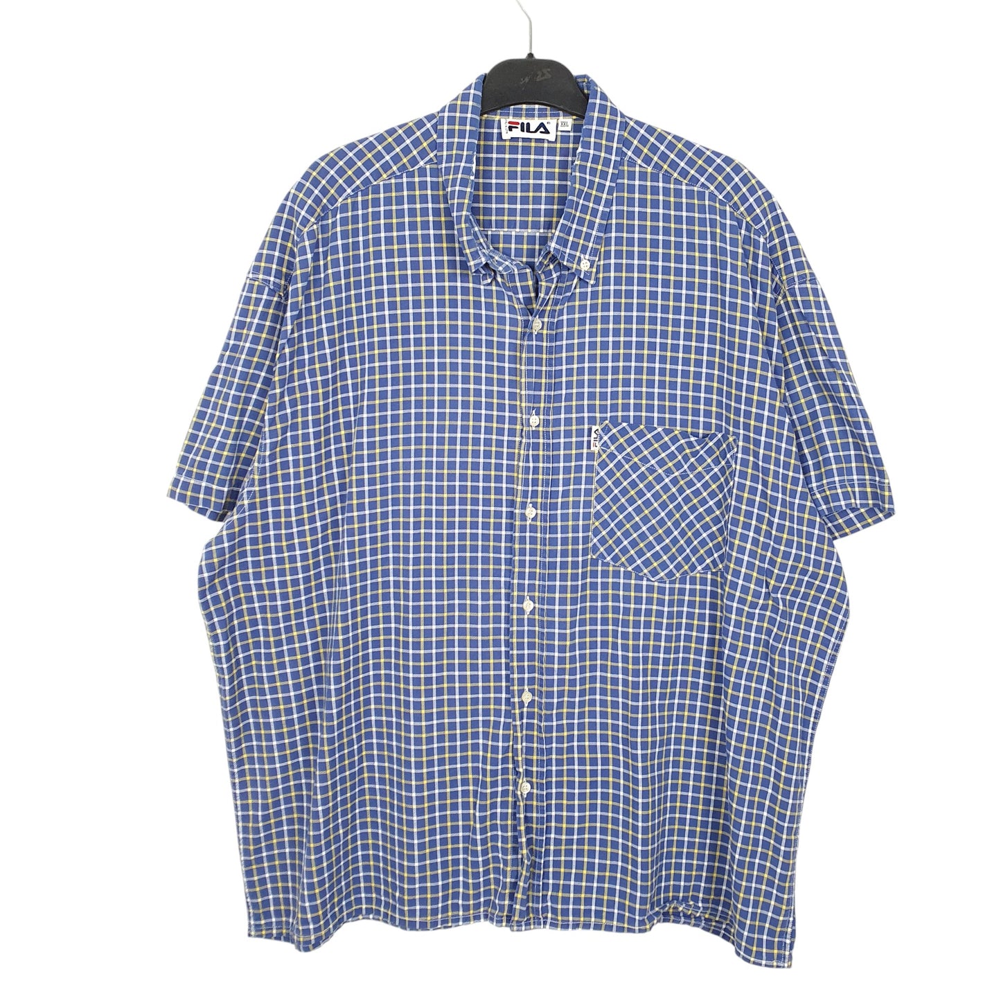 Mens Blue Fila  Short Sleeve Shirt