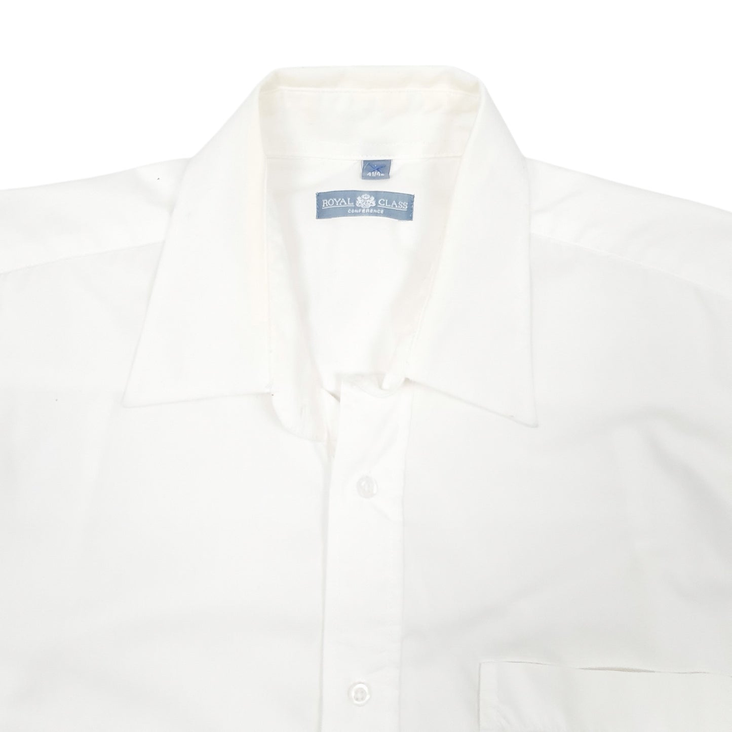 Mens White Royal Class  Long Sleeve Shirt