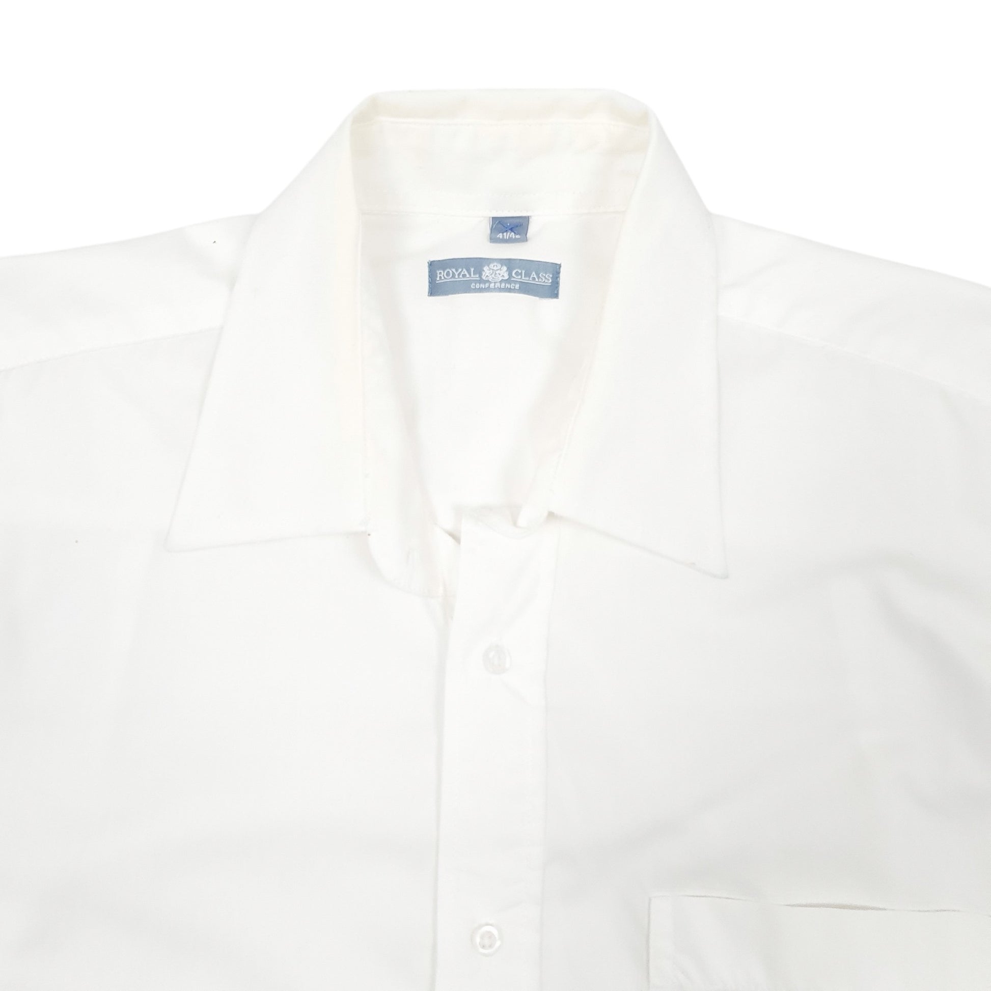 Mens White Royal Class  Long Sleeve Shirt