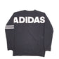 Mens Black Adidas Spellout Crewneck Jumper