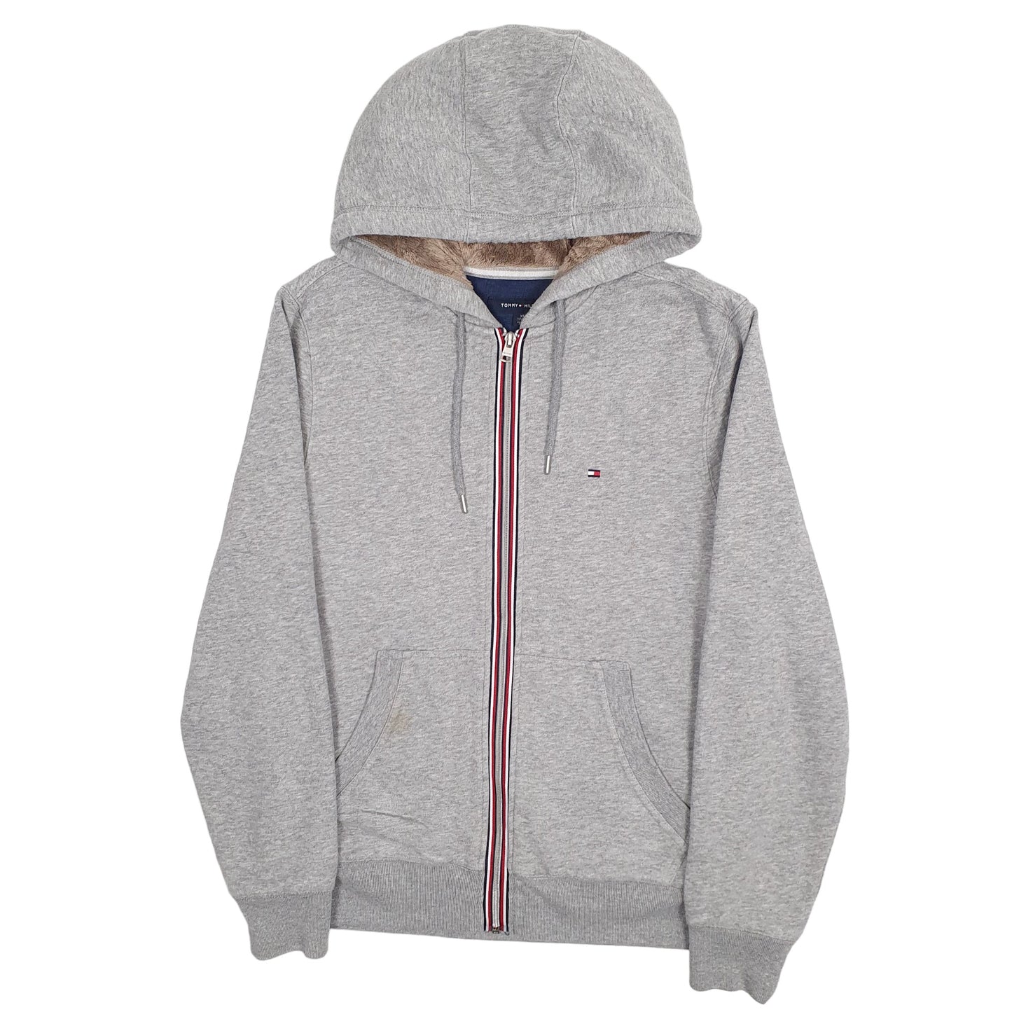 Mens Grey Tommy Hilfiger Hoodie Full Zip Jumper