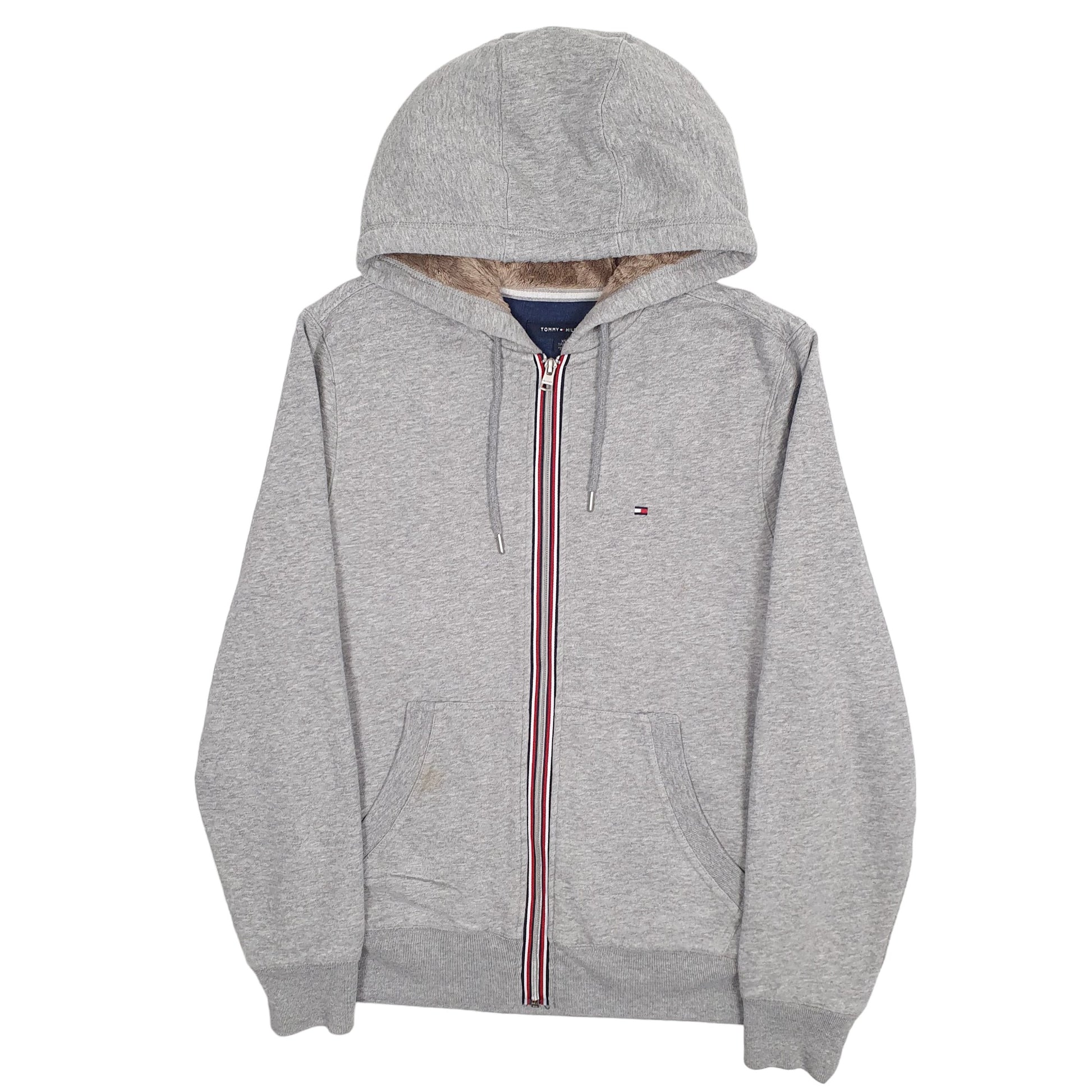 Mens Grey Tommy Hilfiger Hoodie Full Zip Jumper