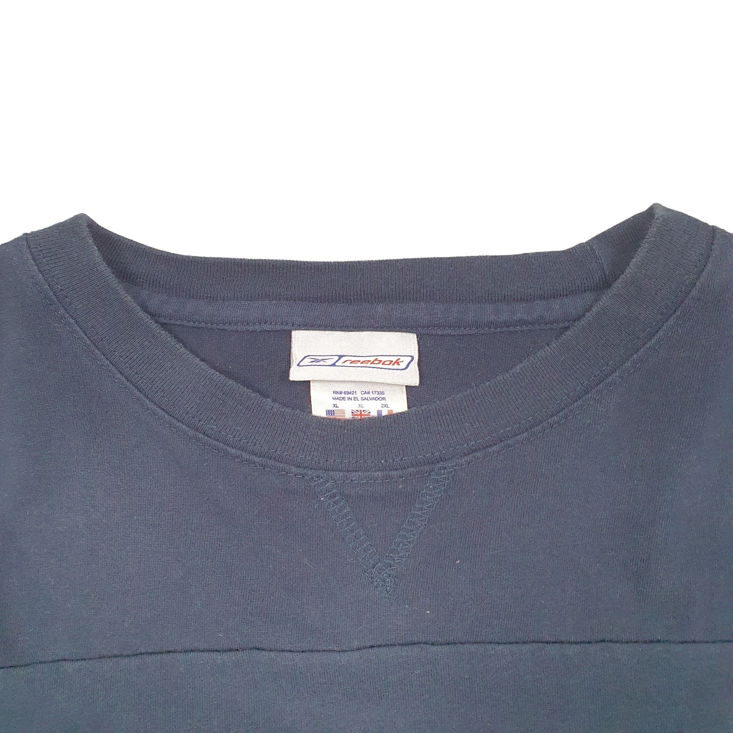 Mens Navy Reebok  Long Sleeve T Shirt