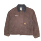Mens Brown Carhartt J22 DKB Detroit Chore Vintage 2000s Quilted  Coat