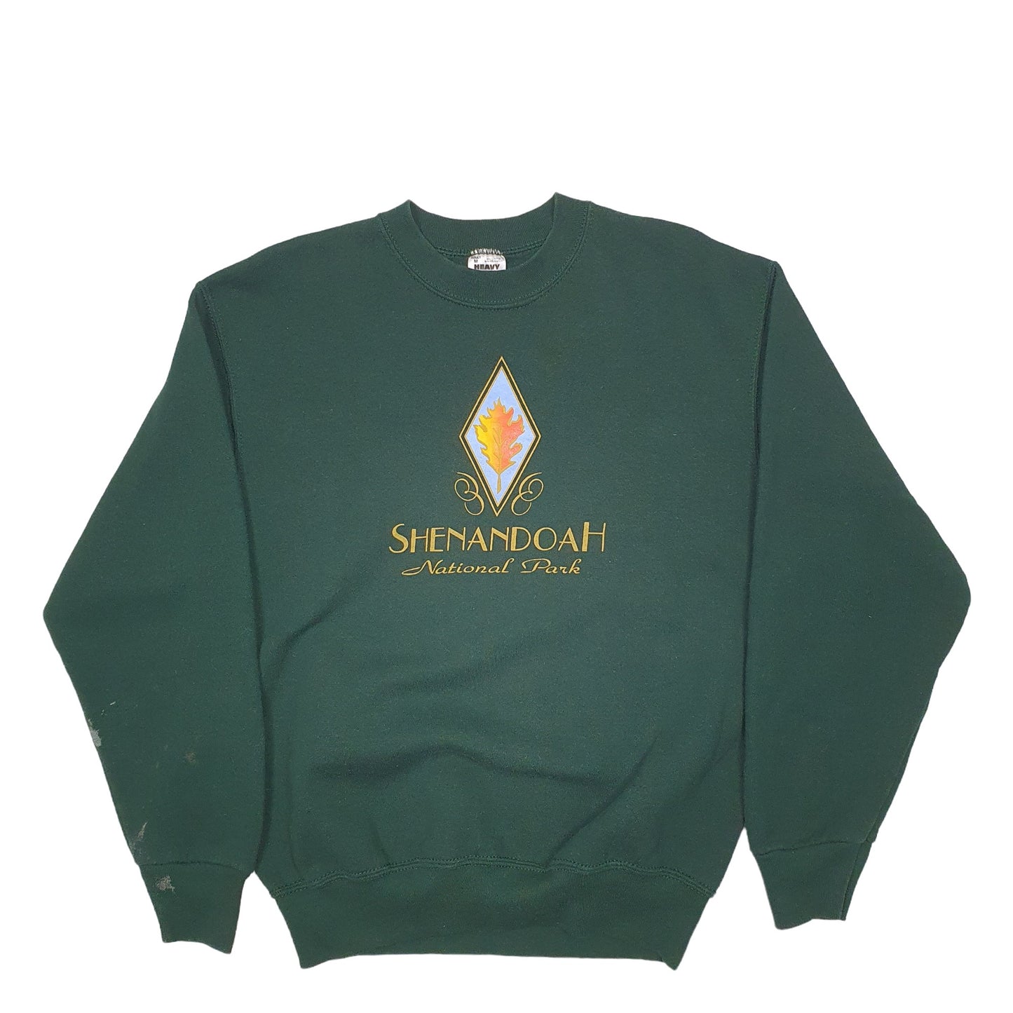 Mens Green Fruit Of The Loom Shenandoah National Park Vintage 90's Crewneck Jumper