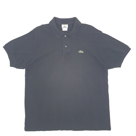 Mens Black Lacoste  Short Sleeve Polo Shirt