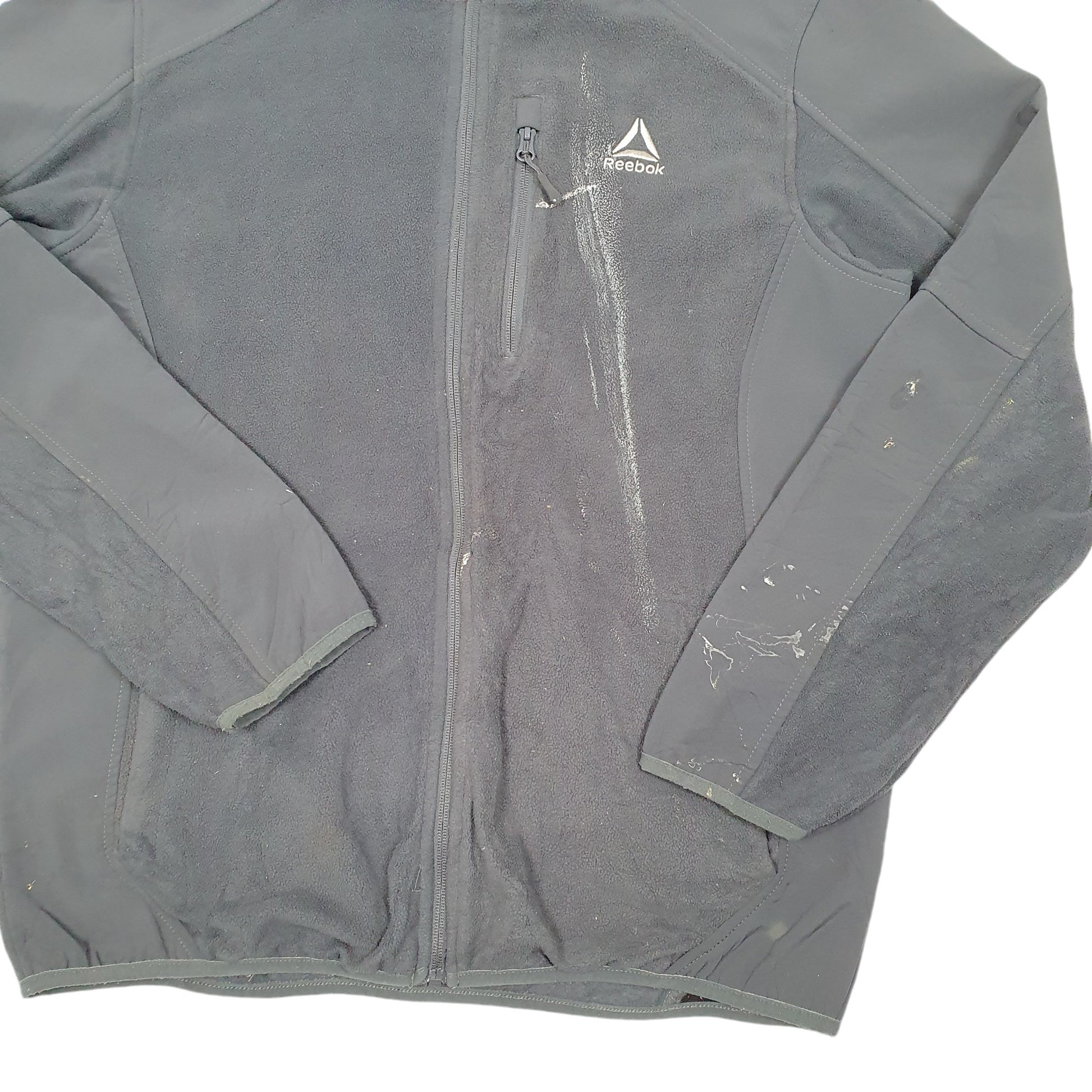 Mens Grey Reebok Hoodie Full Zip Jumper