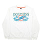 Womens White NFL Miami Dolphins Football Spellout Crewneck Jumper