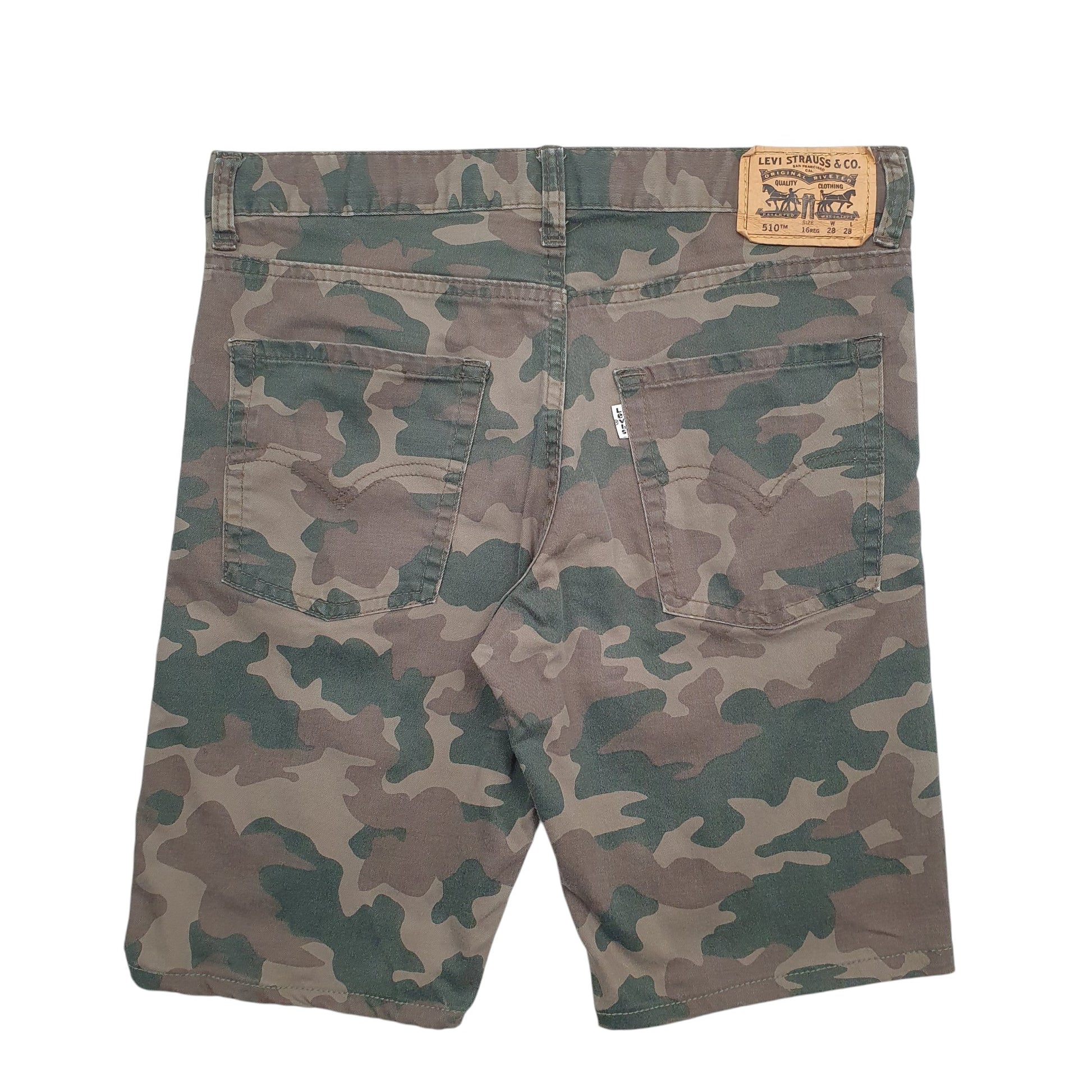 Womens Green Levis Camo Chino Shorts