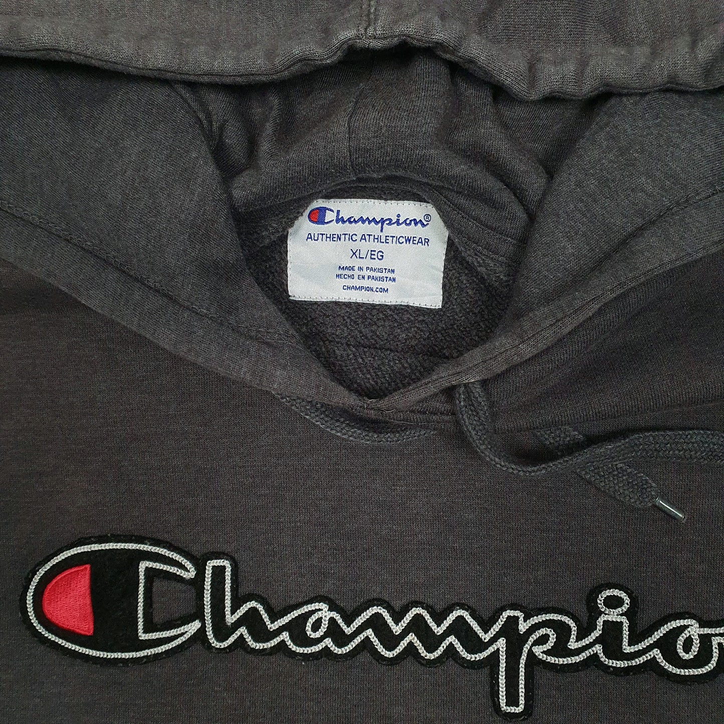 Mens Grey Champion  Hoodie Jumper