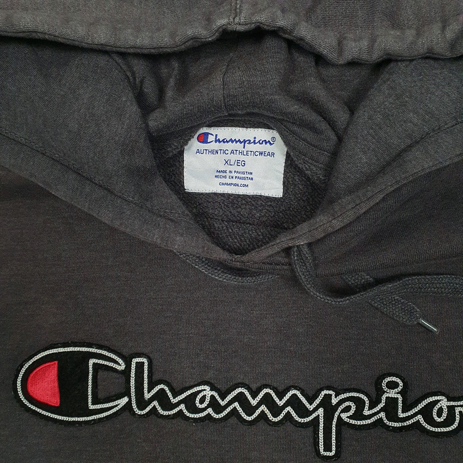 Mens Grey Champion  Hoodie Jumper