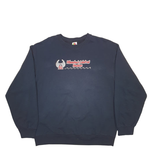 Womens Black Fruit Of The Loom Milwakees Lakefront Marathon Crewneck Jumper