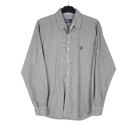 Mens Grey Polo Ralph Lauren Oxford Long Sleeve Shirt