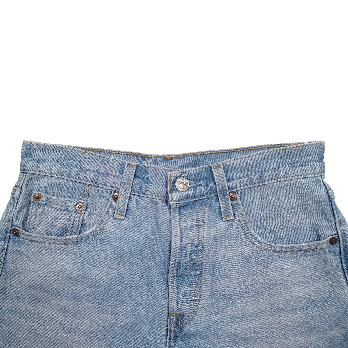 Womens Blue Levis 501 Denim Jorts Denim Shorts