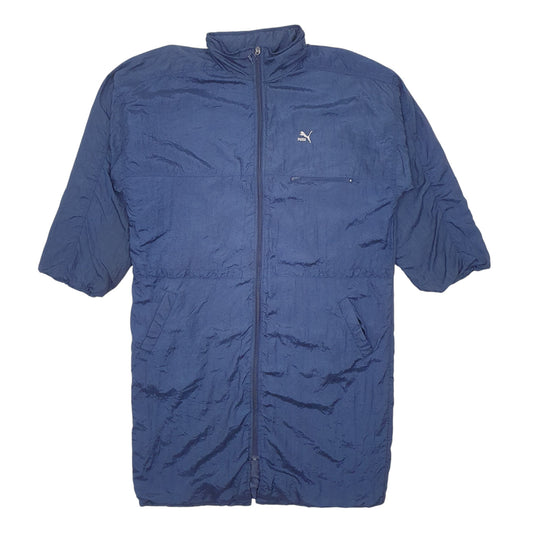 Mens Navy Puma Vintage Sport Vest Coat