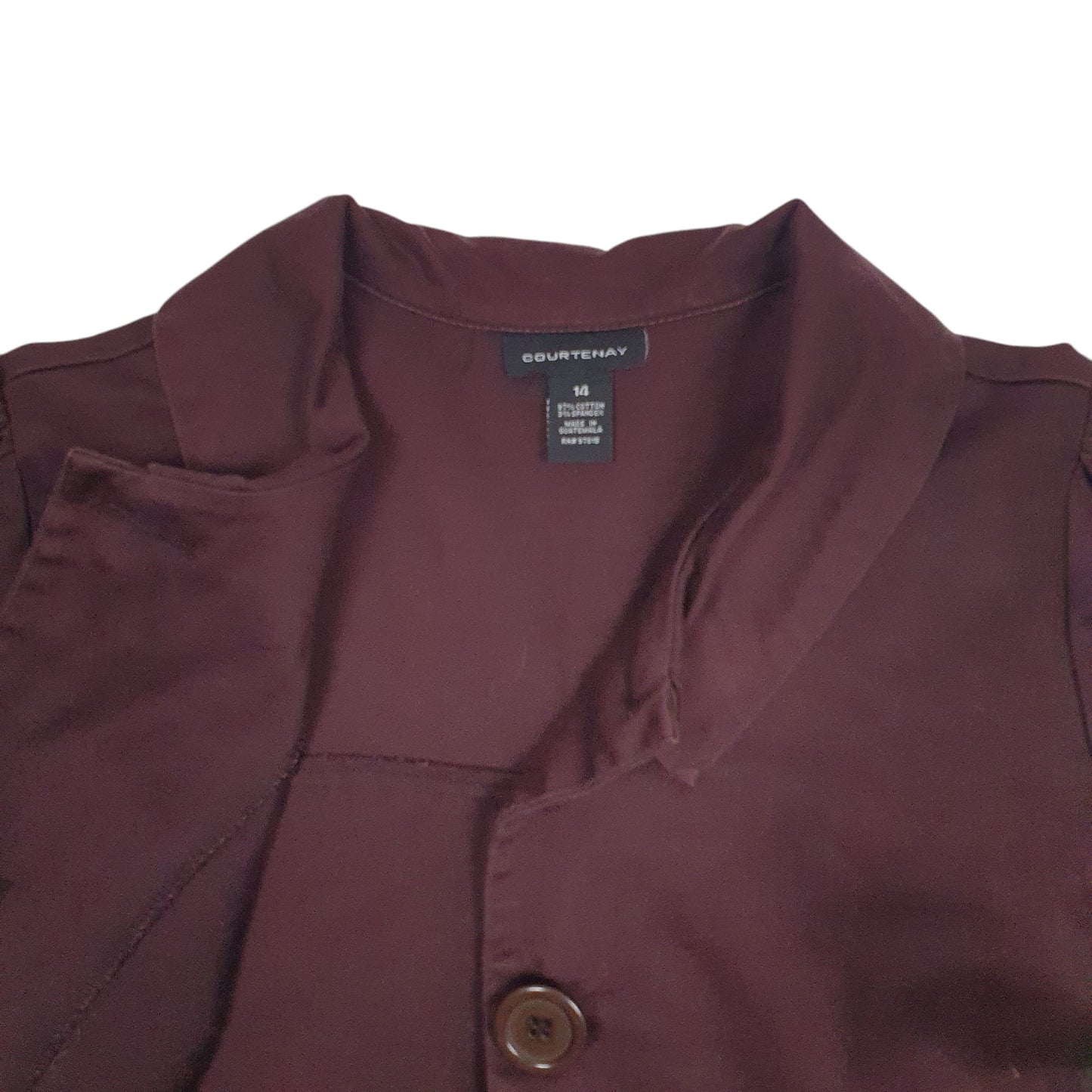 Womens Burgundy Courtenay  Full Zip Coat