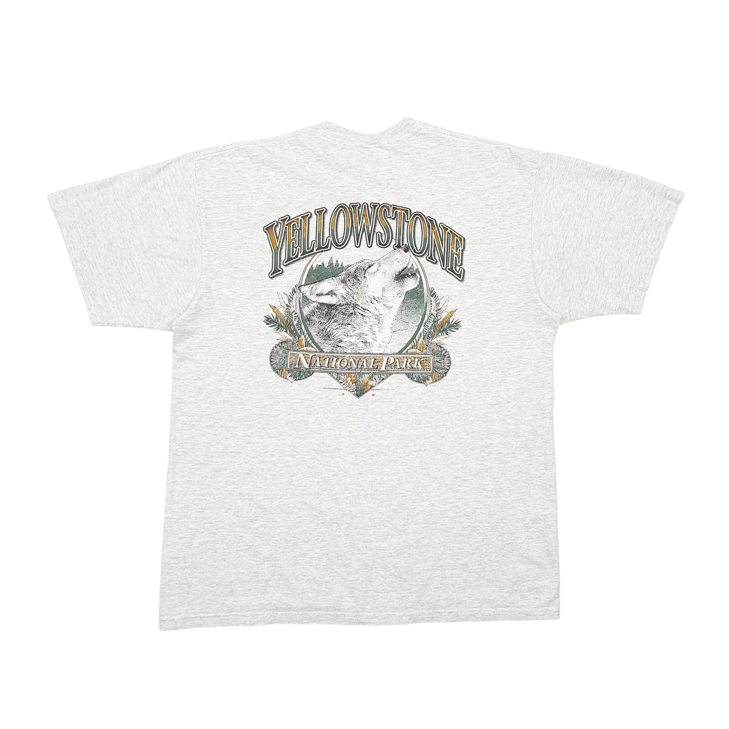 Mens Grey Jerzees Preshrunk Single Stitch Vintage 90s Short Sleeve T Shirt