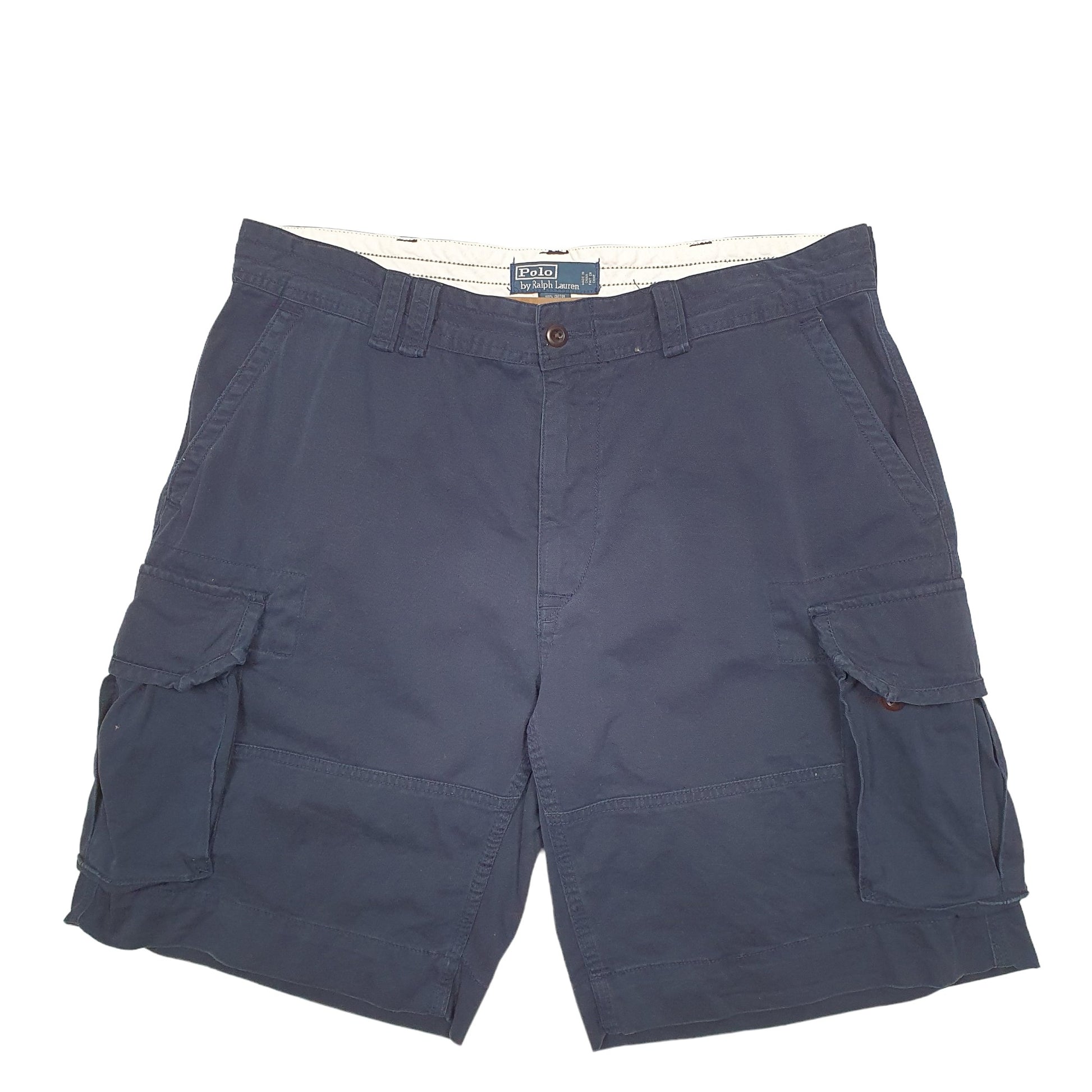 Mens Navy Polo Ralph Lauren Vintage 90's Cargo Shorts
