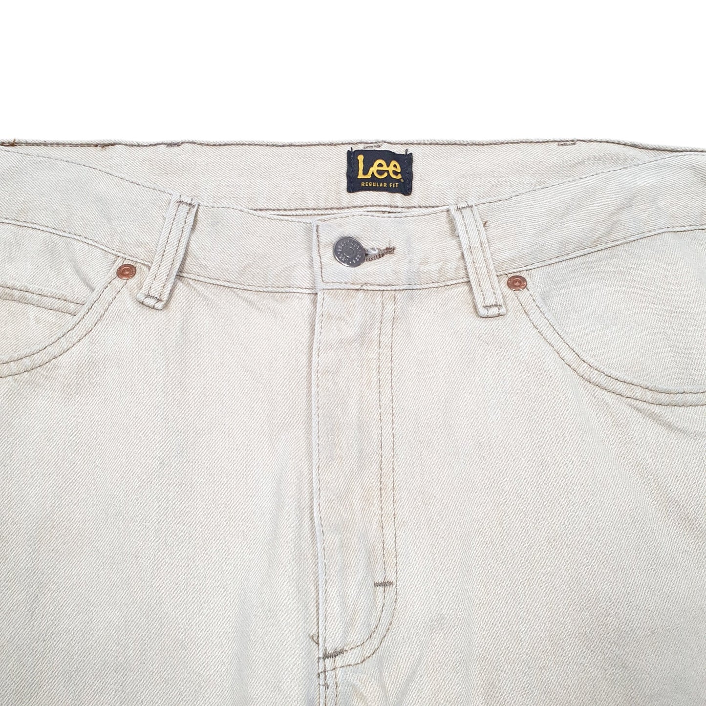 Mens Cream Lee  Casual JeansW38 L30