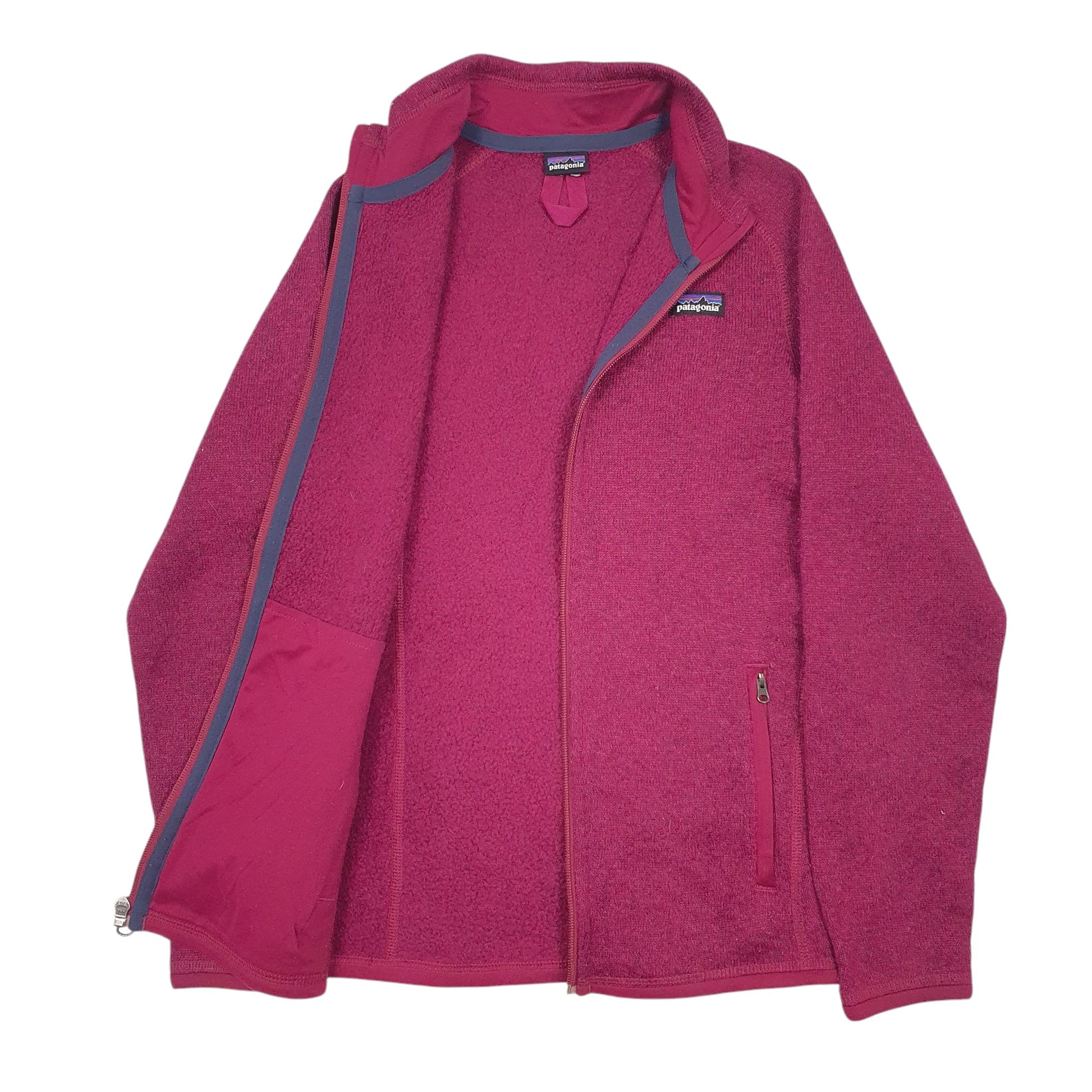 Womens Burgundy Patagonia  Full Zip Jumper