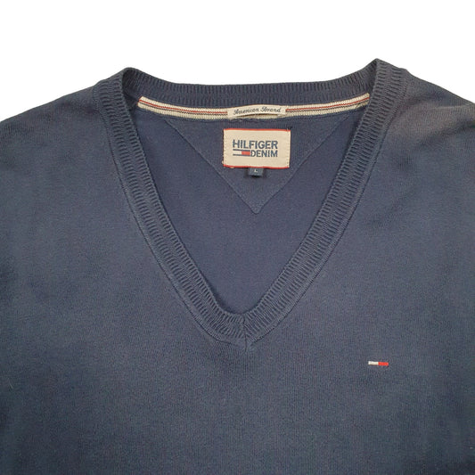 Mens Navy Tommy Hilfiger Knit Crewneck Jumper
