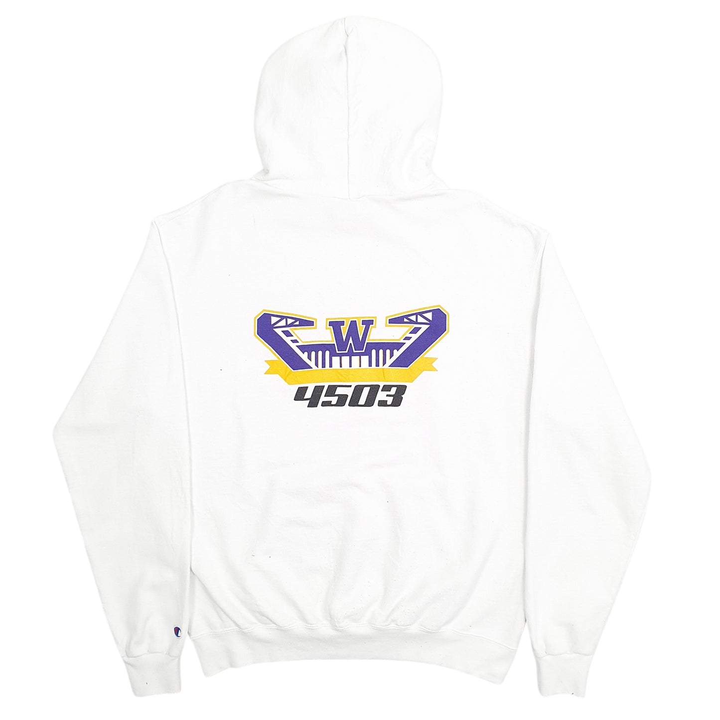 Mens White Champion 4503 Hoodie Jumper