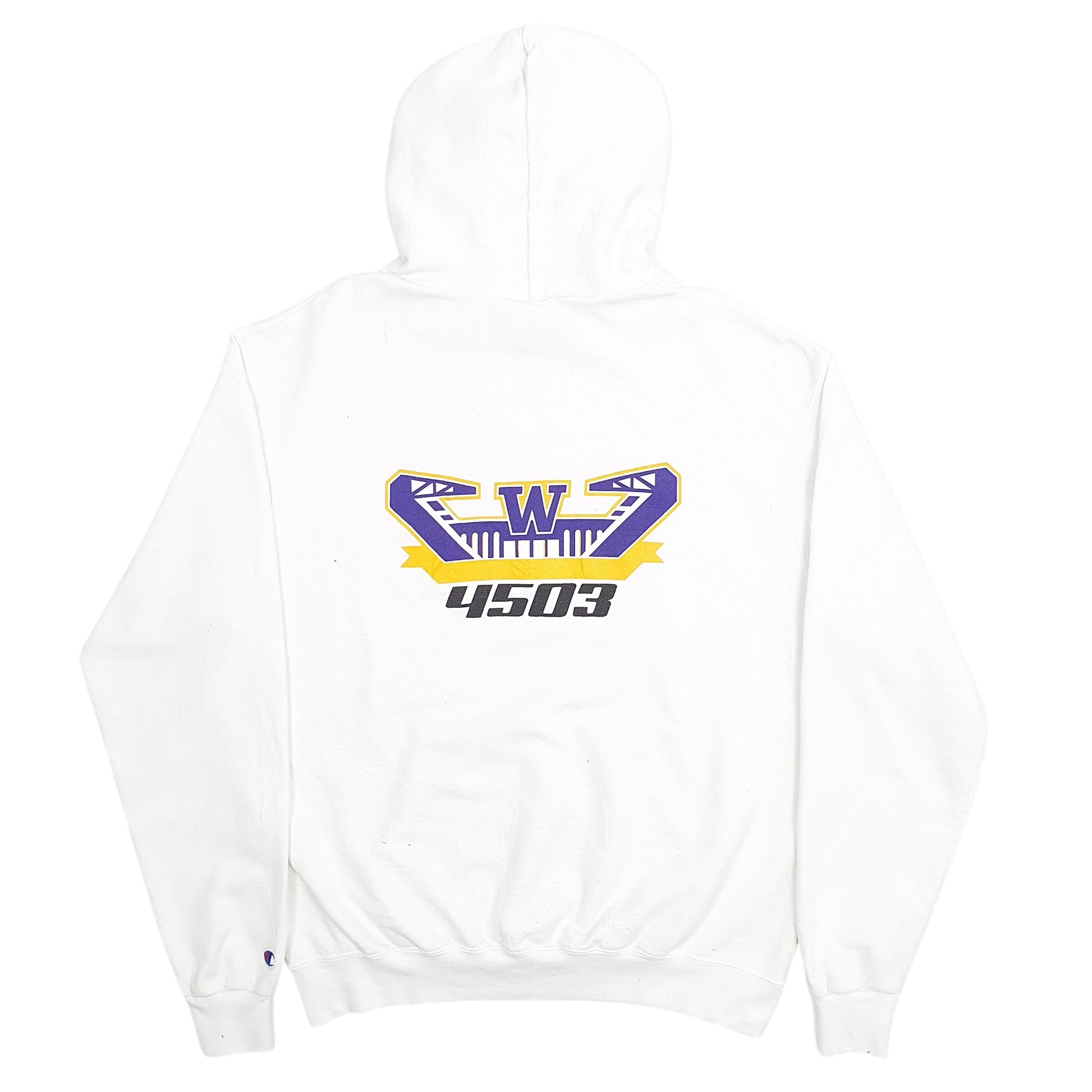 Mens White Champion 4503 Hoodie Jumper