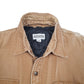 Mens Tan Dakota Quilt Lined Rugged Overshirt Shacket  Coat