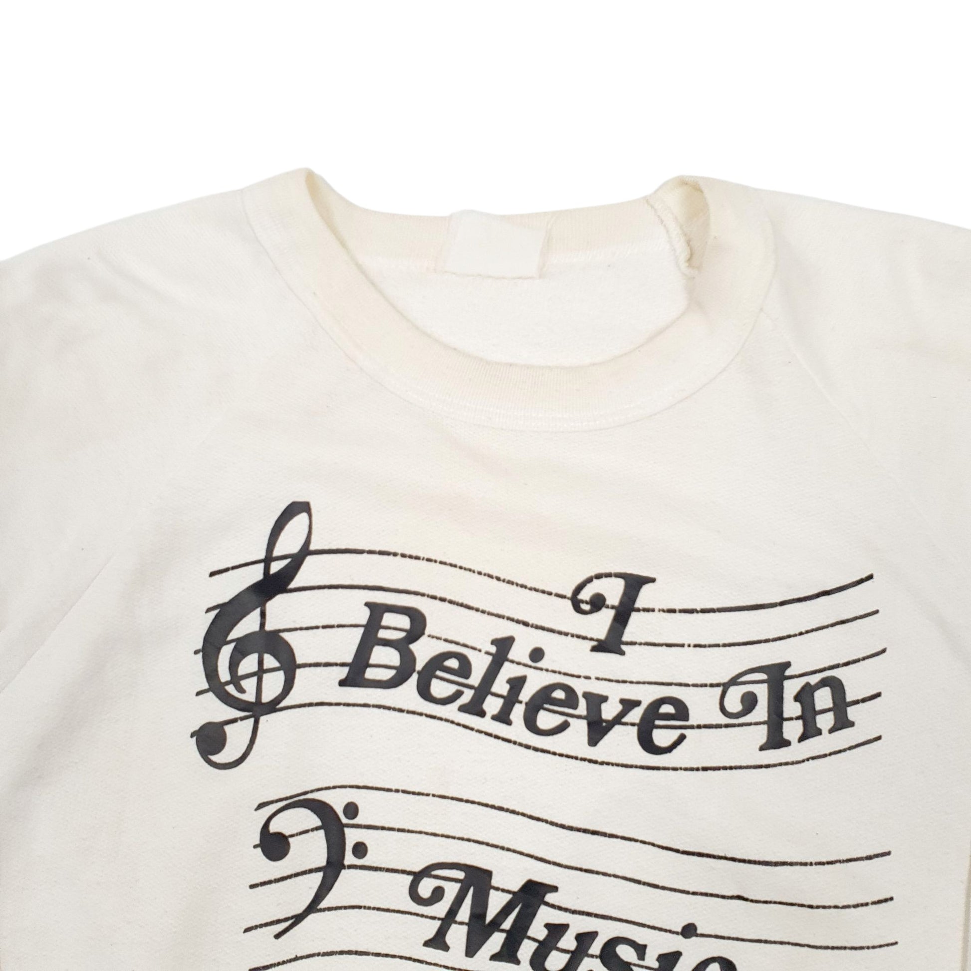 Mens White Unbranded Vintage 80s 90s Crewneck Jumper